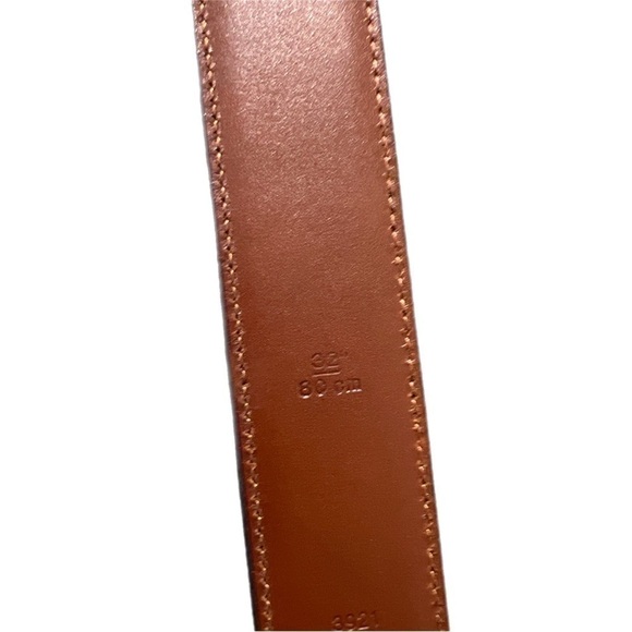 Vintage Coach British Tan Glove Tanned Leather Belt Brass Hardware - Picture 6 of 6